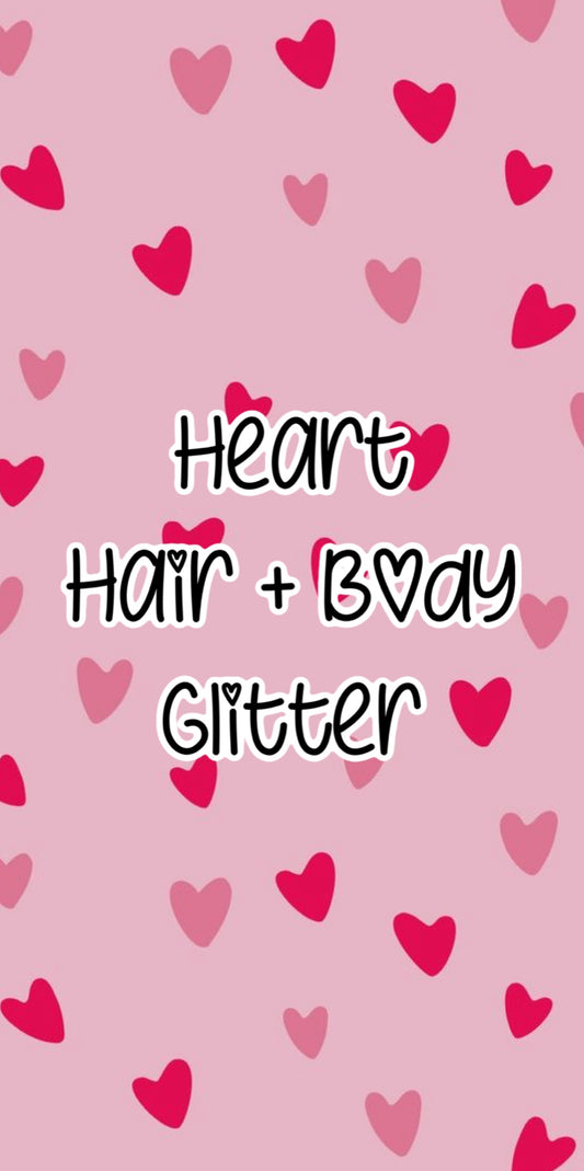 Heart Hair + Body Glittet