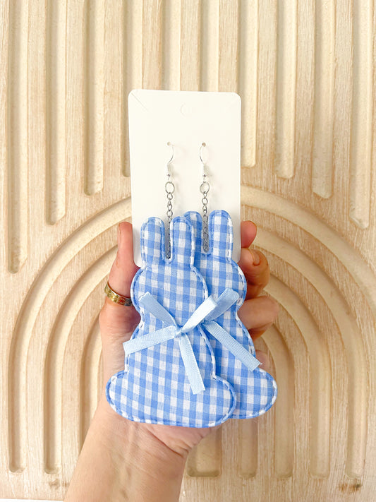 Blue Bunny Earrings