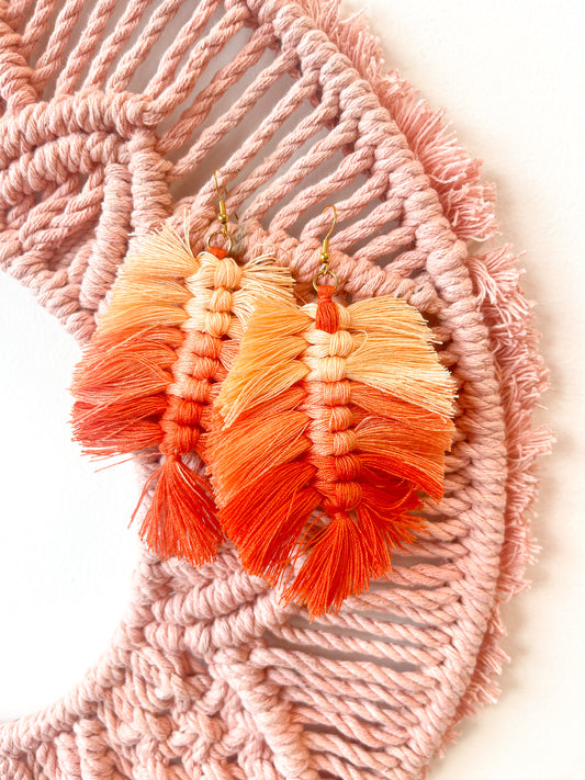 Creamsicle Fringe Earrings