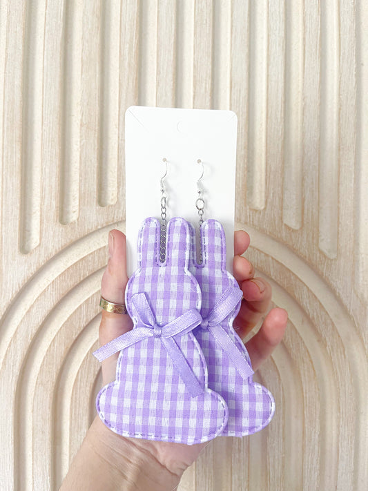 Purple Bunny Earrings