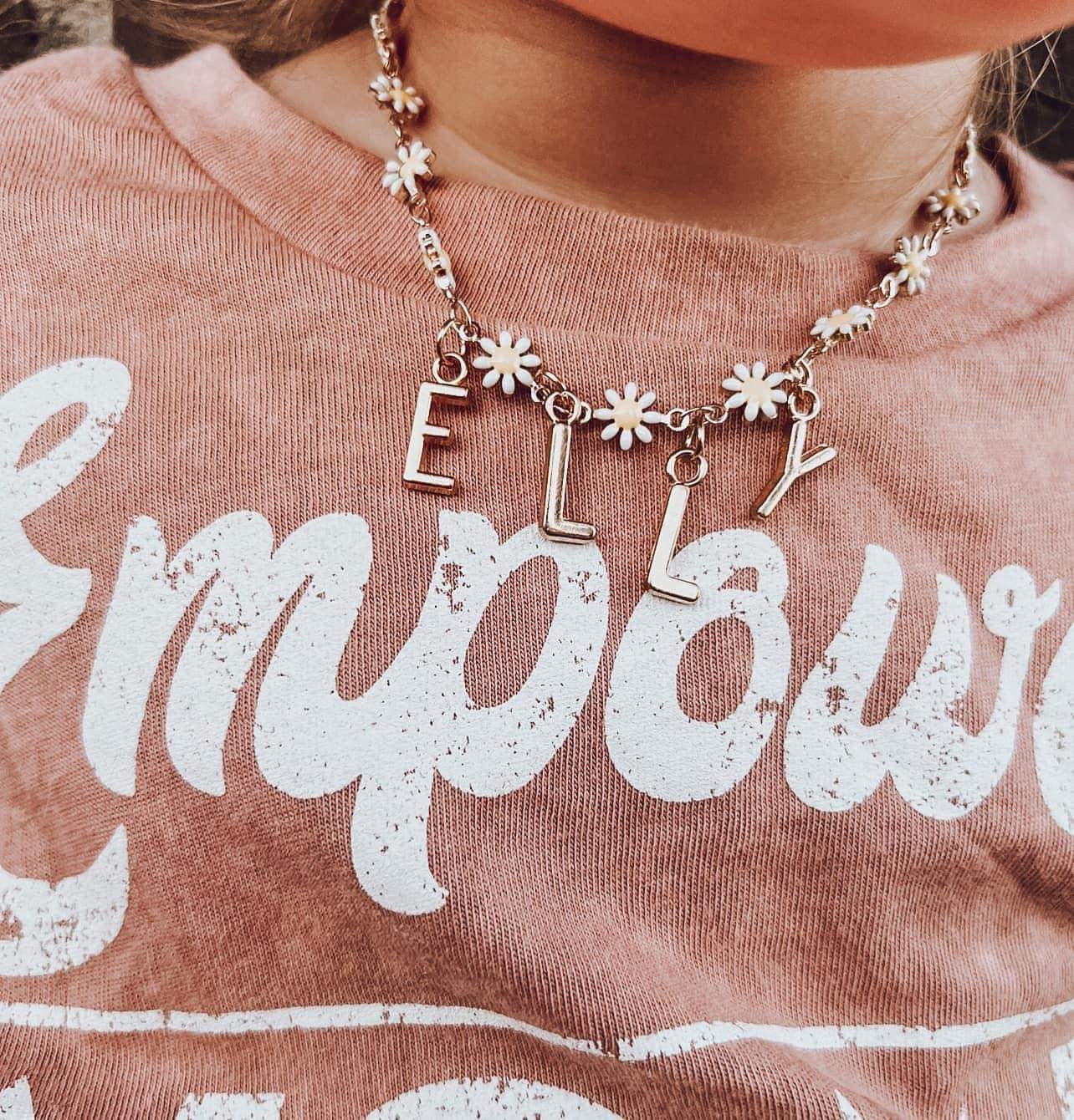 Floral Name Necklace