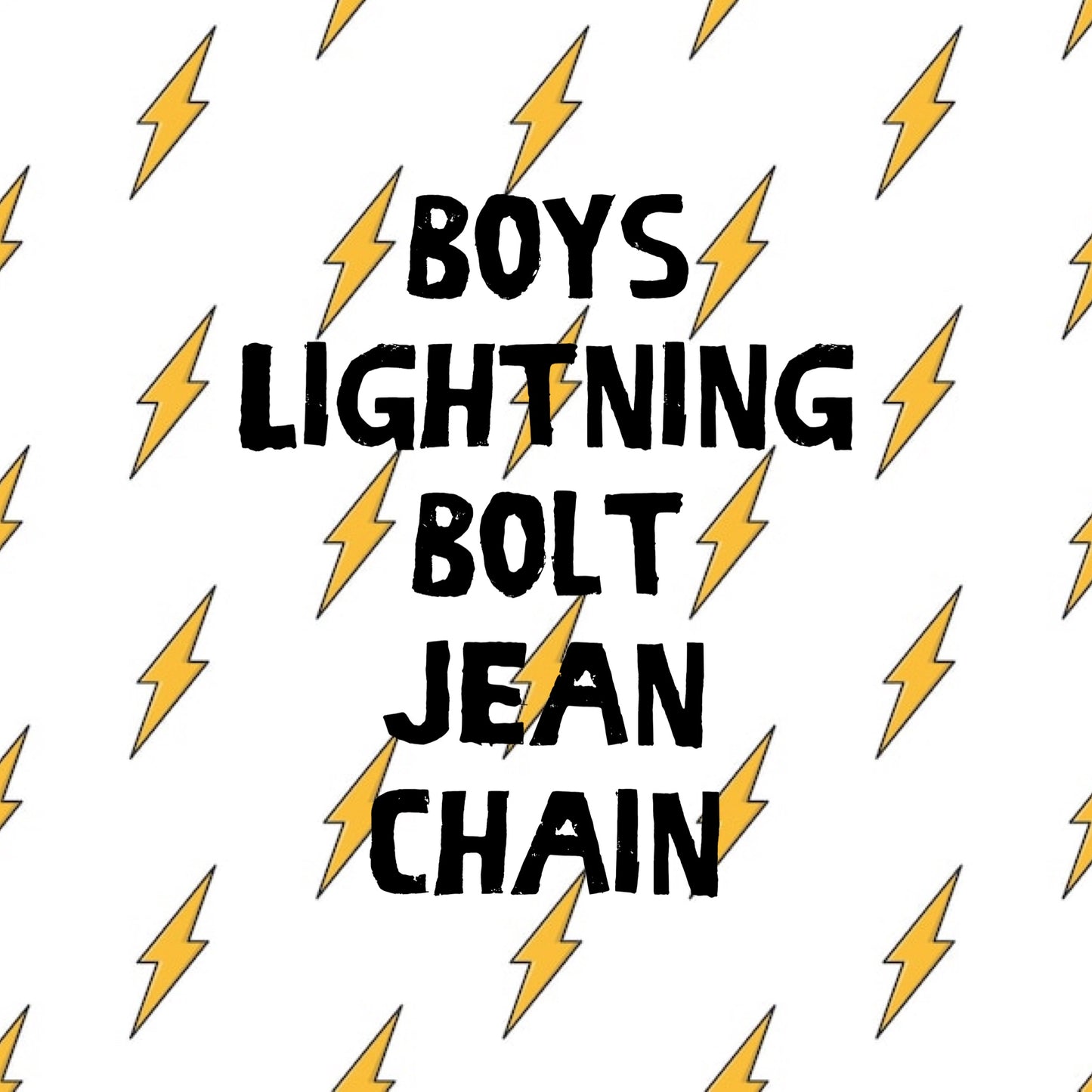 Boys Lightening Bolt Jean Chain