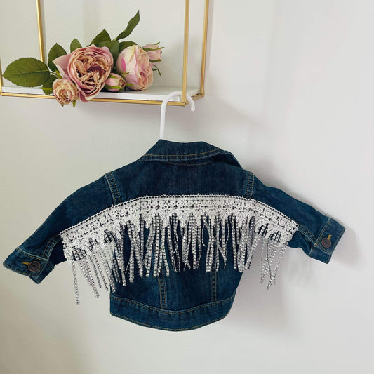 Rhinestone Lined Jean Jacket