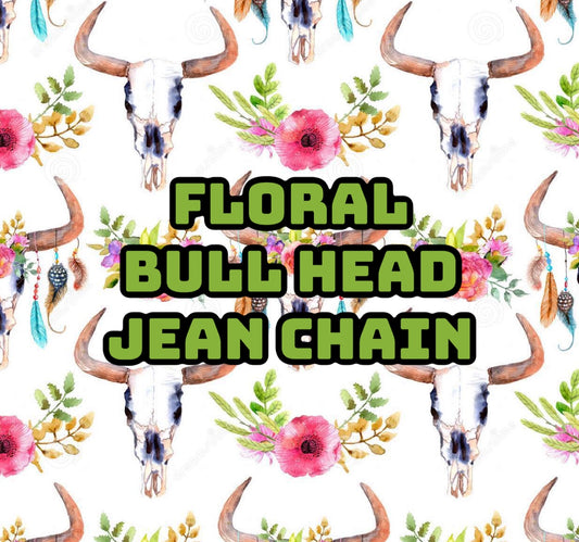 Floral Bull Head Jean Chain